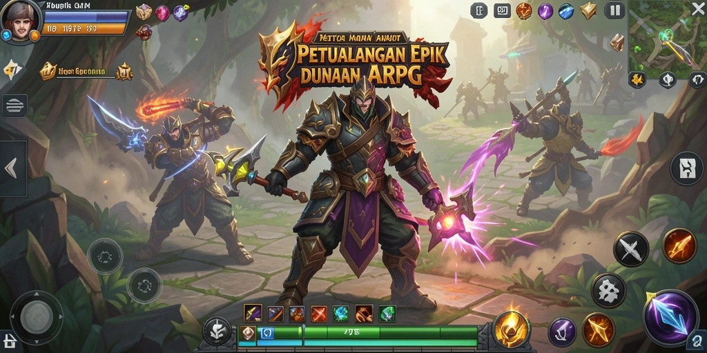 Tampilan gameplay mendebarkan di dunia ARPG 47F.