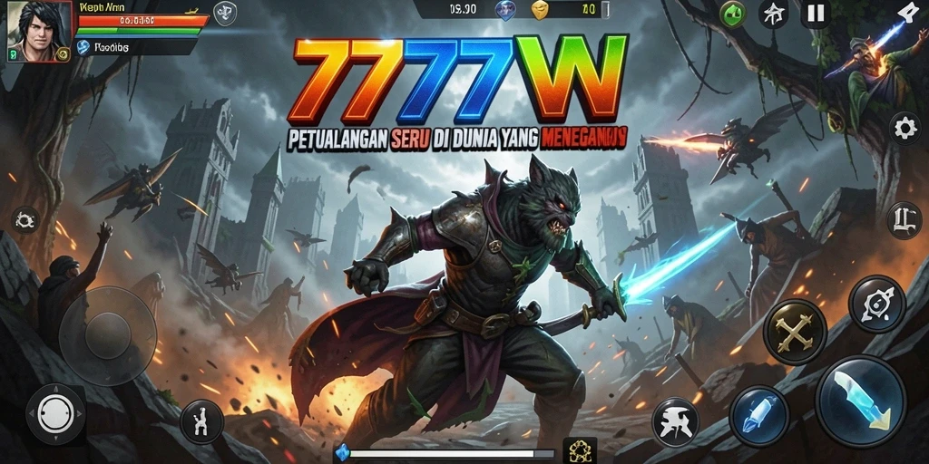 Gameplay seru 7777W dengan petualangan menegangkan.
