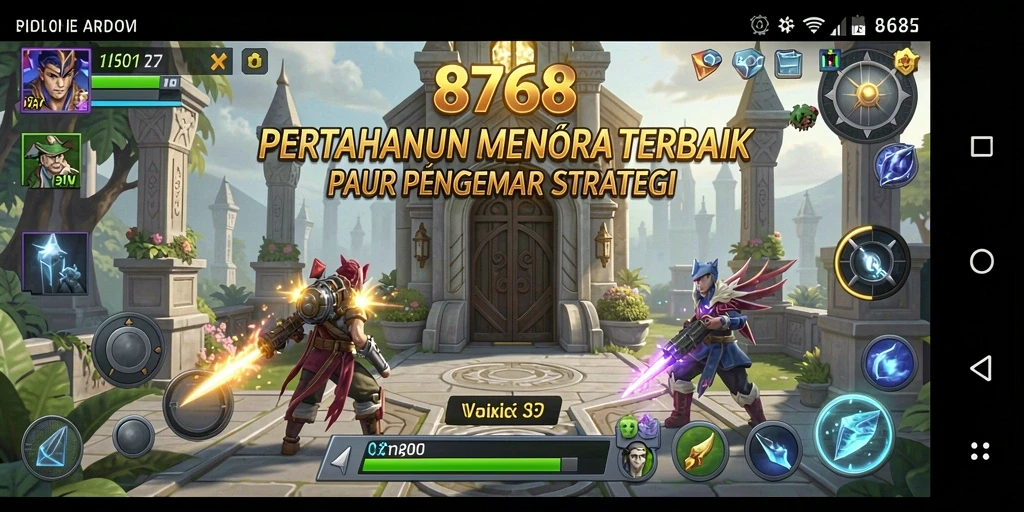 Gameplay menara pertahanan yang mendebarkan dan penuh strategi.