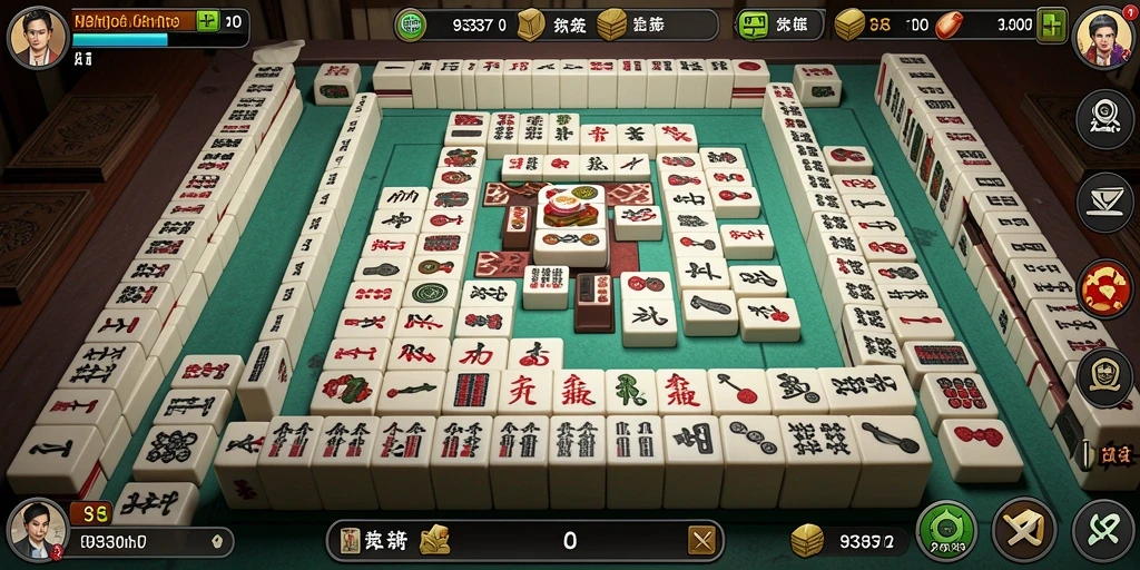 Tampilan gameplay Mahjong yang menarik di 93337.
