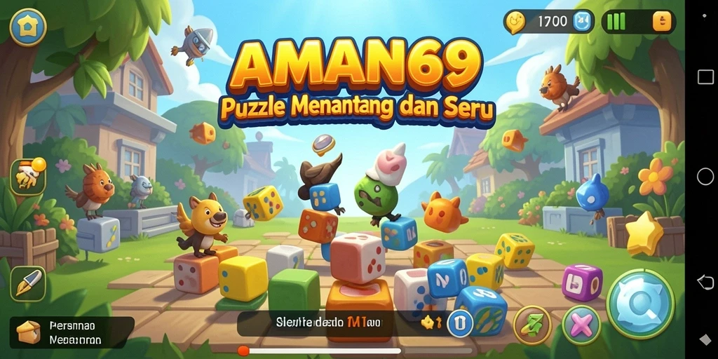 Tampilan gameplay AMAN69 yang menarik dengan puzzle beragam.