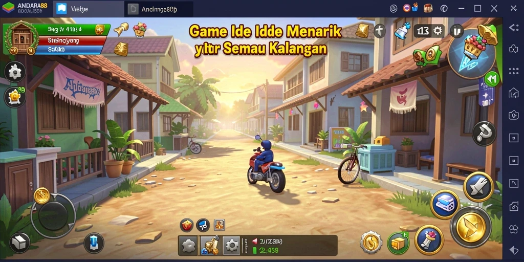 Tampilan gameplay menarik dari ANDARA88 saat membangun kerajaan Idle.