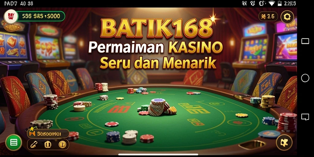 Tangkapan layar BATIK168 menampilkan pengalaman bermain kasino yang mendebarkan.
