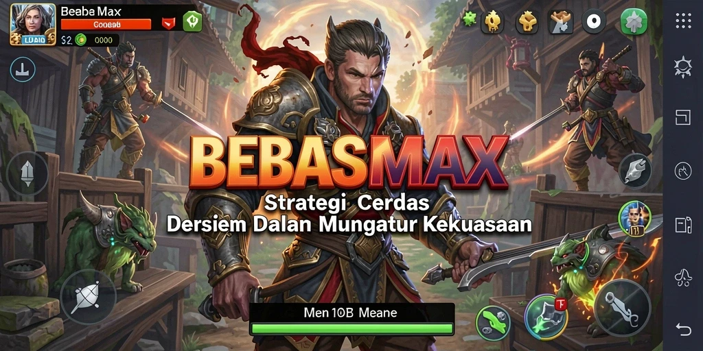 Screenshot gameplay BEBASMAX menampilkan strategi pertempuran yang mendebarkan.