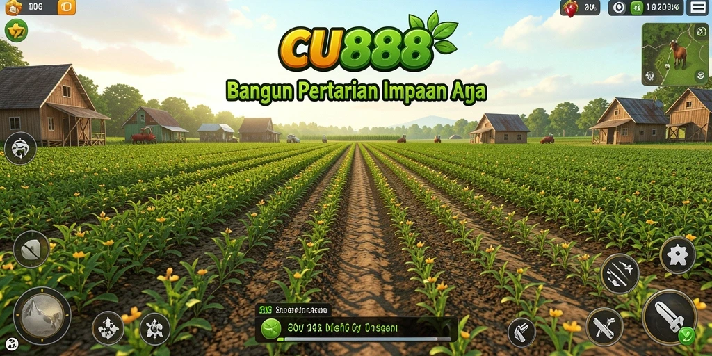 Tampilan gameplay CU888 yang menarik dan interaktif dalam kegiatan bertani.