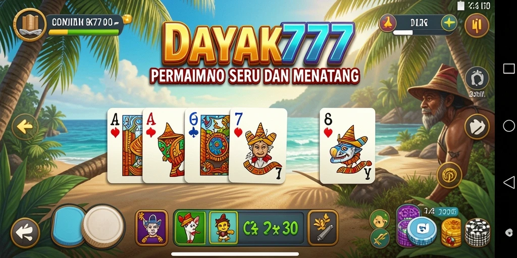 Tampilan gameplay menarik dari DAYAK777 yang seru.