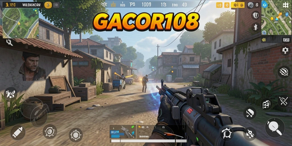 Screenshot gameplay seru di GACOR108 menampilkan aksi tembak-menembak yang mendebarkan.