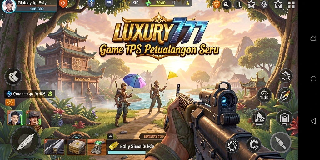 Tampilan gameplay LUXURY777 dengan aksi TPS yang mendebarkan.