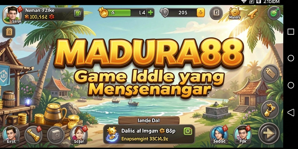 Tampilan gameplay Idle yang menarik dan penuh warna dari MADURA88.