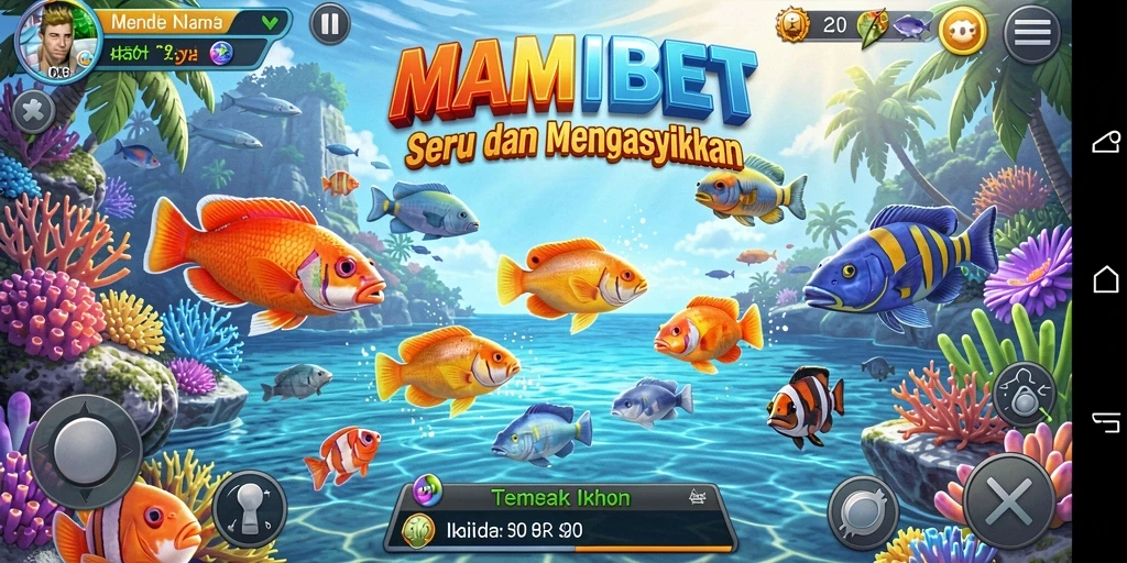 Tangkapan layar gameplay MAMIBET dengan grafis Tembak Ikan yang memukau.