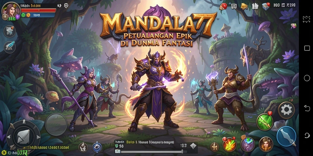 Screenshot menunjukkan aksi seru dalam gameplay MANDALA77.