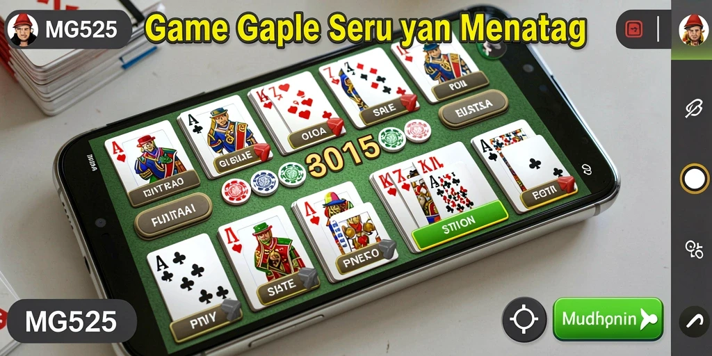 Tampilan gameplay Gaple yang menegangkan dan penuh strategi.