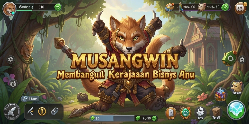 Screenshot gameplay <strong>MUSANGWIN</strong> menampilkan pengelolaan bisnis yang seru.