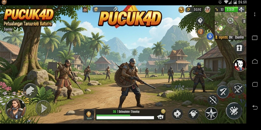 Menampilkan gameplay seru dalam dunia terbuka PUCUK4D.