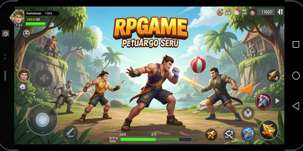 Tangkapan layar utama RPGAME menampilkan aksi olahraga yang mendebarkan.