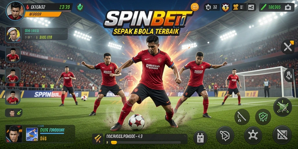 Tampilan gameplay menarik di SPINBET dengan aksi sepak bola yang mendebarkan.