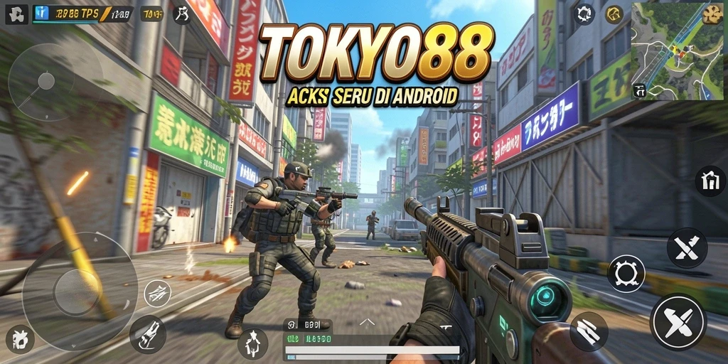 Screenshot gameplay menampilkan aksi seru dalam TOKYO88.