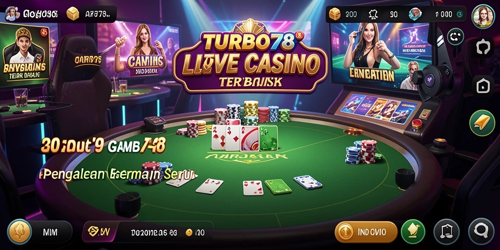 Tampilan gameplay menarik dari TURBO78 yang menghadirkan pengalaman Live Casino.