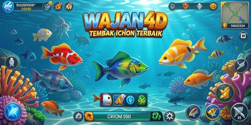 Tampilan gameplay seru saat menembak ikan di WAJAN4D.